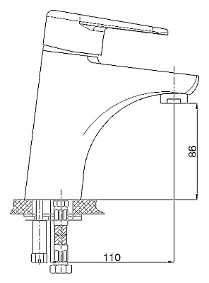 Смеситель GPD Tigra MLB110 для раковины
