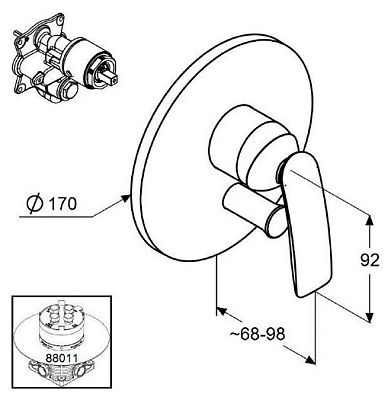 Смеситель Kludi Balance 526500575 для ванны с душем