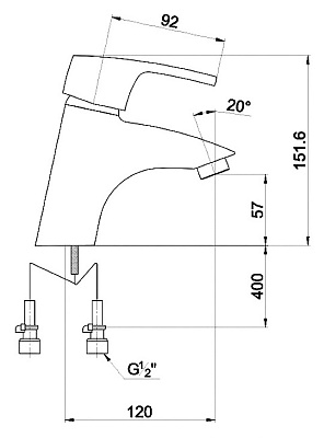 Смеситель Timo Beverli 0051F Orb для раковины