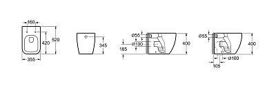 Приставной унитаз Lavinia Boho One 33020050