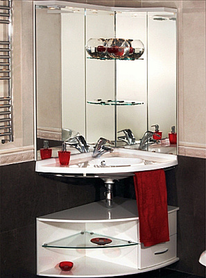 Тумба с раковиной Aquanet Корнер Open  R