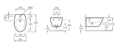 Биде подвесное Jacob Delafon Presquile E4441
