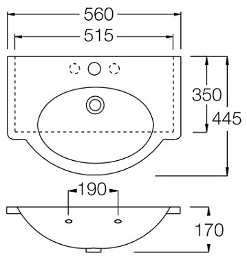 Раковина Hatria Shirley (56 см)