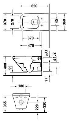 Унитаз подвесной Duravit DuraStyle 25370900001