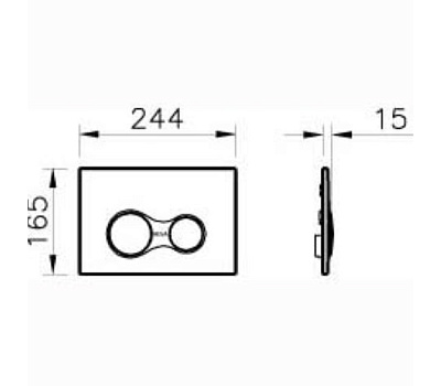 Панель смыва VitrA Sirius 740-0485