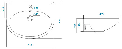 Раковина Santek Цезарь 60