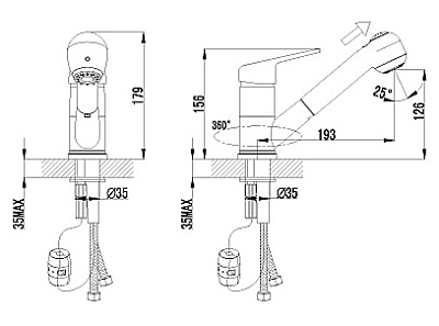 Смеситель Lemark Luna LM4150C для кухонной мойки