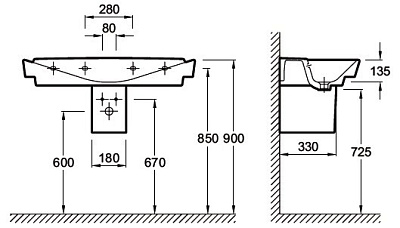 Раковина Jacob Delafon Reve E4801