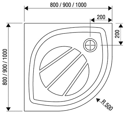 Поддон для душа Ravak ELIPSO PRO-80