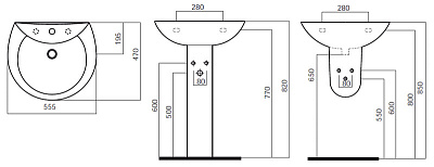 Раковина Am.Pm Bourgeois (55 см)