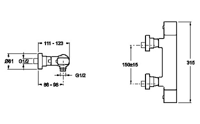 Термостат Jacob Delafon Aleo E72352-CP для душа