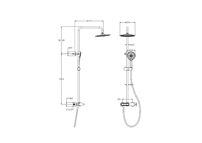Душевая система WONZON & WOGHAND MUSE Corno, Белый матовый WW-A30653-MW