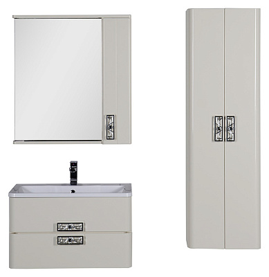 Шкаф-пенал Aquanet Паллада 50 слоновая кость