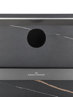 Полотенцесушитель электрический с каменной плитой Черный мрамор WONZON & WOGHAND STUTTGART, Темный графит WW-A504-GM