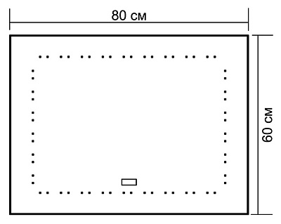 Зеркало Aquanet LED-07C