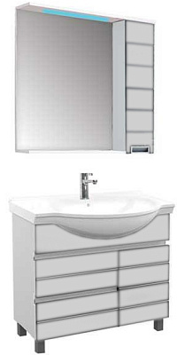 Тумба с раковиной Aquanet Доминика 100 белая