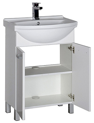 Тумба с раковиной Aquanet Глория 60 белая
