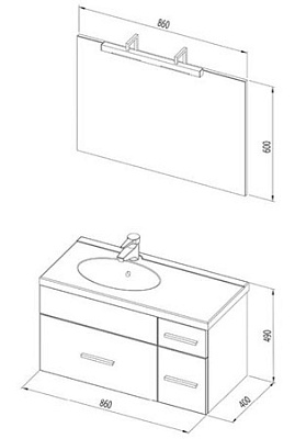 Зеркало Aquanet Данте 90