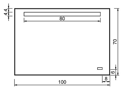 Зеркало Aquanet TH-24C 100x70