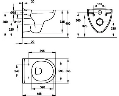 Унитаз подвесной Jacob Delafon Odeon Up E4705