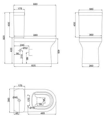 Чаша для унитаза BelBagno Vella-R BB620CPR