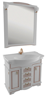 Зеркало Aquanet Луис 90 белое