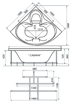 Акриловая ванна TRITON Сабина