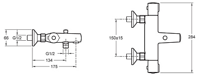 Термостат Jacob Delafon July E45714 для ванны с душем