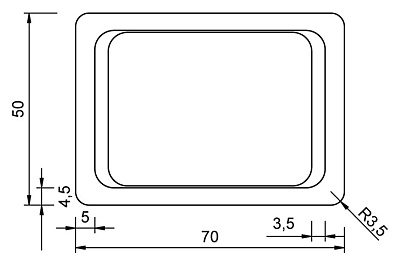 Зеркало Aquanet TH-23 70x50