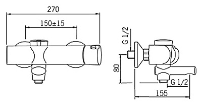 Термостат Oras Eterna 6375U для ванны с душем