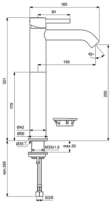 Смеситель для раковины Ideal Standard Ceraline BC269XG