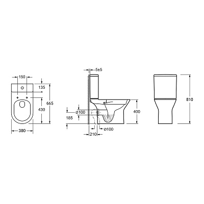 Напольный унитаз Lavinia Boho Elegant Rimless 3308002R