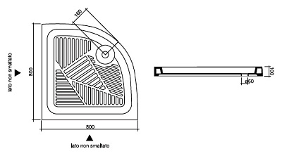 Поддон для душа Disegno Ceramica 105