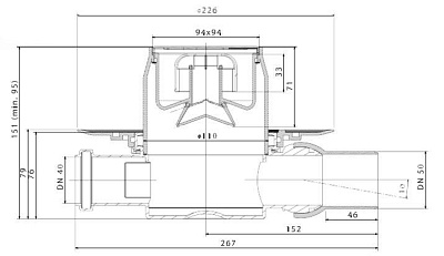 Confluo Standard Dry 2 Ceramic Точечный трап PESTAN