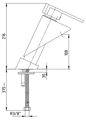 Смеситель E.C.A. Mix T 402108143 для раковины