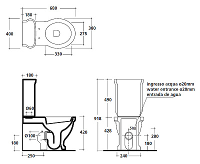 Унитаз-компакт Galassia Ethos