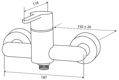 Смеситель Am.Pm Tender F4620000 для душа