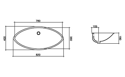 Раковина Disegno Ceramica Luna 825-3