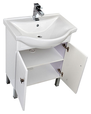 Тумба с раковиной Aquanet Стайл 65 с дверками