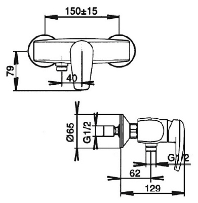 Смеситель Jacob Delafon Panache E71243-CP для душа