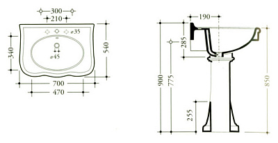 Раковина Disegno Ceramica Paolina 7014-1