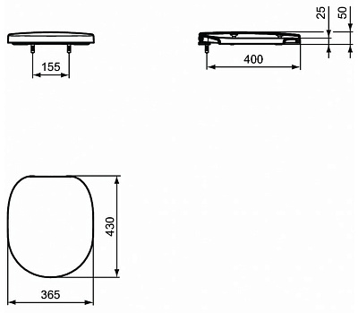 Сиденье для унитаза Ideal Standard Connect E712701