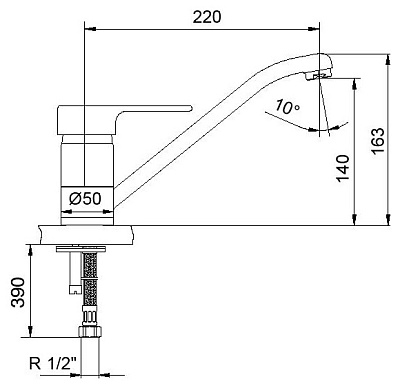 Смеситель E.C.A. Mix M 102108857 для кухонной мойки