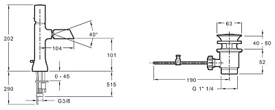 Смеситель Jacob Delafon Toobi E8961-CP для биде