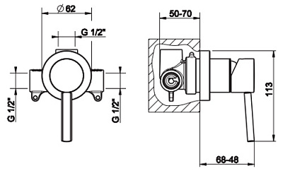 Смеситель Gessi Ozone 13909 для душа