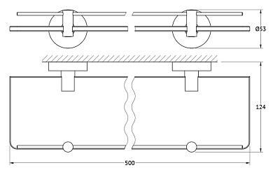 Полка Artwelle Harmonie HAR 035 50 см