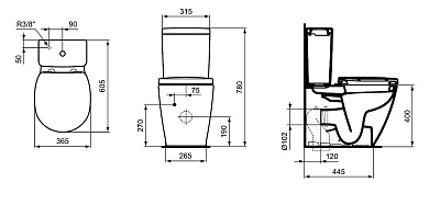 Унитаз-компакт Ideal Standard Connect Space E119601