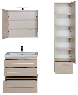 Тумба Aquanet Нота 75 подкатная светлый дуб