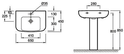 Раковина Jacob Delafon Odeon Up E4743 полувстраиваемая