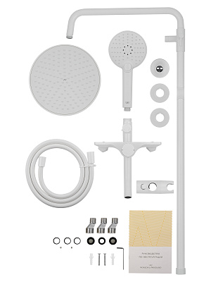 Душевая система WONZON & WOGHAND CLICK, Белый матовый WW-N3S962-MW